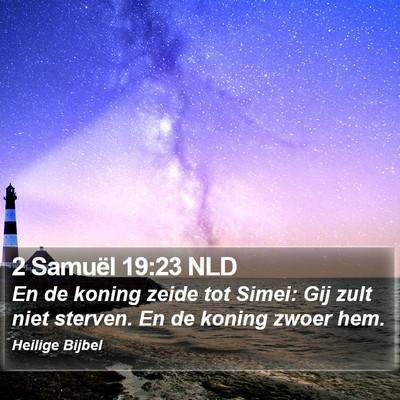 2 Samuël 19:23 NLD Bible Verse Image
