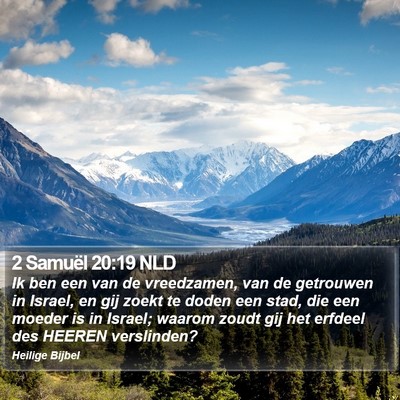 2 Samuël 20:19 NLD Bible Verse Image
