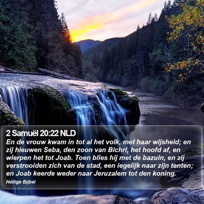 2 Samuël 20:22 NLD Bible Verse Image
