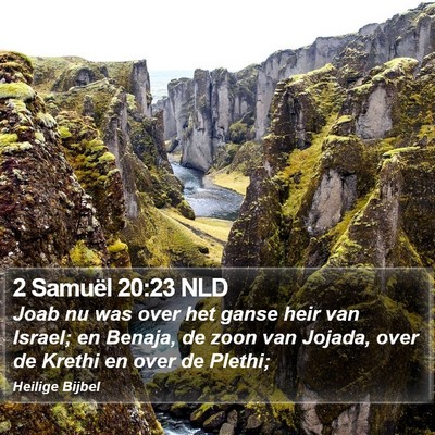 2 Samuël 20:23 NLD Bible Verse Image
