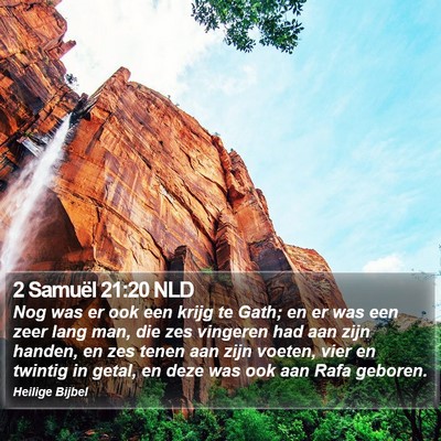 2 Samuël 21:20 NLD Bible Verse Image