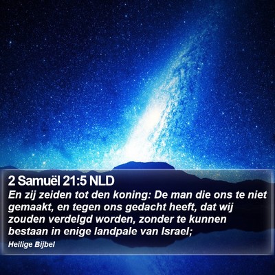2 Samuël 21:5 NLD Bible Verse Image