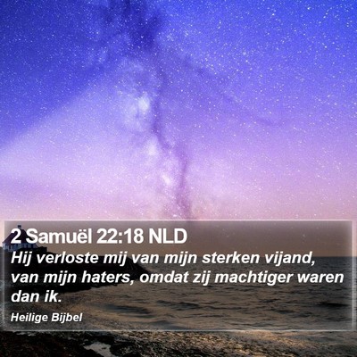 2 Samuël 22:18 NLD Bible Verse Image
