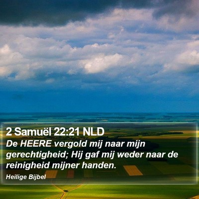 2 Samuël 22:21 NLD Bible Verse Image