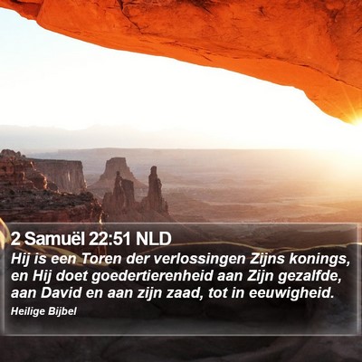 2 Samuël 22:51 NLD Bible Verse Image