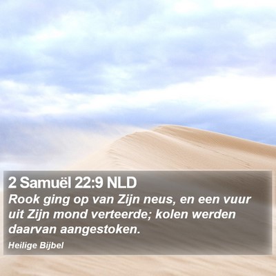 2 Samuël 22:9 NLD Bible Verse Image