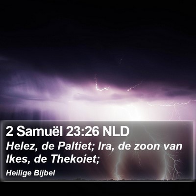 2 Samuël 23:26 NLD Bible Verse Image