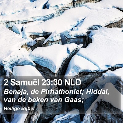 2 Samuël 23:30 NLD Bible Verse Image