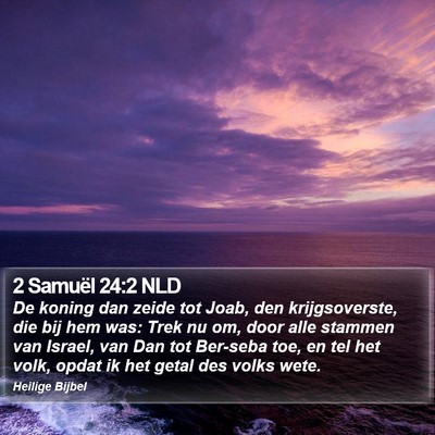 2 Samuël 24:2 NLD Bible Verse Image