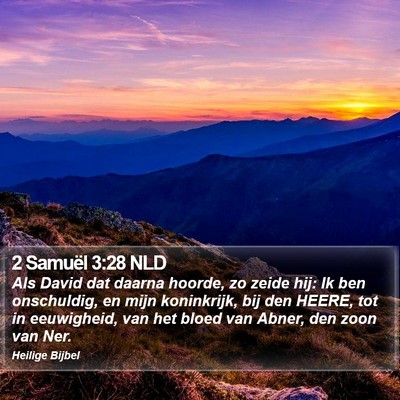 2 Samuël 3:28 NLD Bible Verse Image
