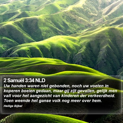 2 Samuël 3:34 NLD Bible Verse Image