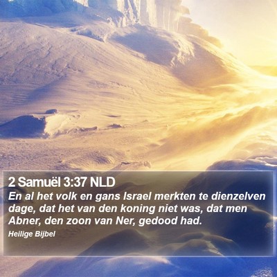 2 Samuël 3:37 NLD Bible Verse Image