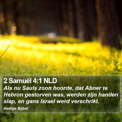 2 Samuël 4:1 NLD Bible Verse Image