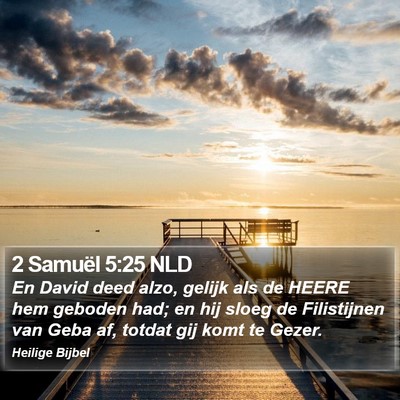 2 Samuël 5:25 NLD Bible Verse Image