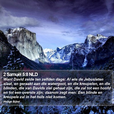 2 Samuël 5:8 NLD Bible Verse Image