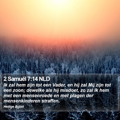 2 Samuël 7:14 NLD Bible Verse Image