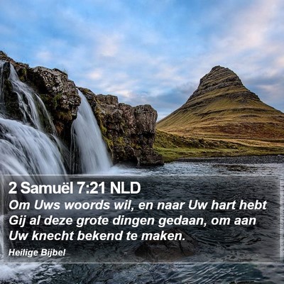 2 Samuël 7:21 NLD Bible Verse Image