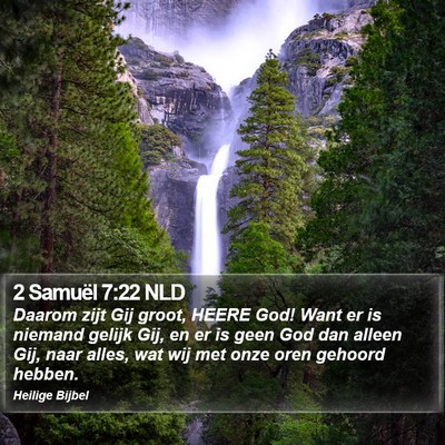 2 Samuël 7:22 NLD Bible Verse Image