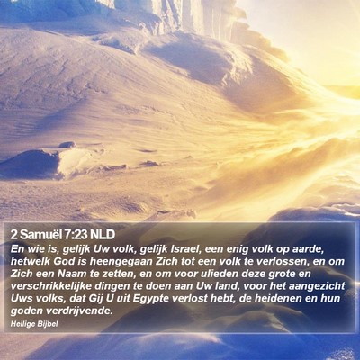 2 Samuël 7:23 NLD Bible Verse Image