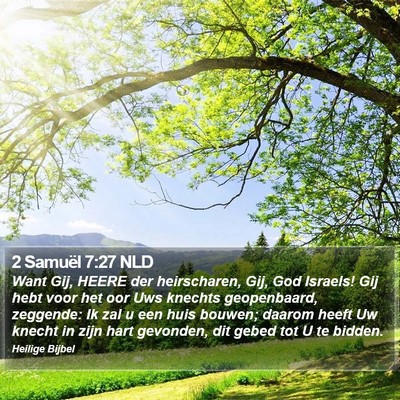 2 Samuël 7:27 NLD Bible Verse Image