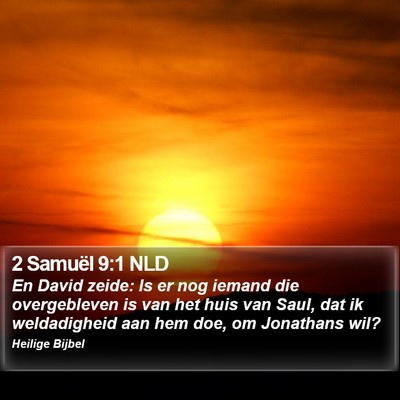 2 Samuël 9:1 NLD Bible Verse Image