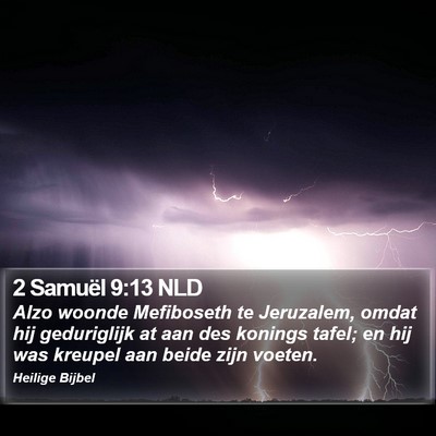 2 Samuël 9:13 NLD Bible Verse Image
