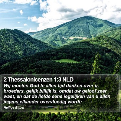 2 Thessalonicenzen 1:3 NLD Bible Verse Image