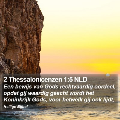 2 Thessalonicenzen 1:5 NLD Bible Verse Image