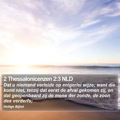 2 Thessalonicenzen 2:3 NLD Bible Verse Image