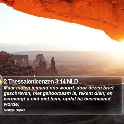 2 Thessalonicenzen 3:14 NLD Bible Verse Image