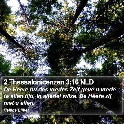 2 Thessalonicenzen 3:16 NLD Bible Verse Image