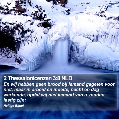 2 Thessalonicenzen 3:8 NLD Bible Verse Image