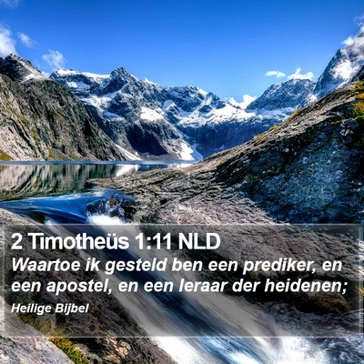 2 Timotheüs 1:11 NLD Bible Verse Image