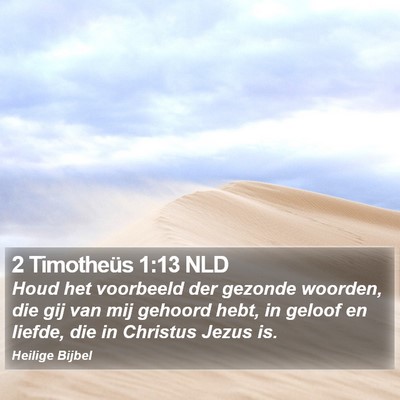 2 Timotheüs 1:13 NLD Bible Verse Image