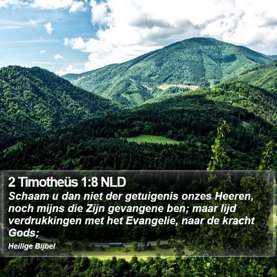 2 Timotheüs 1:8 NLD Bible Verse Image