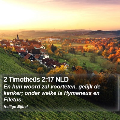 2 Timotheüs 2:17 NLD Bible Verse Image