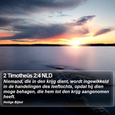 2 Timotheüs 2:4 NLD Bible Verse Image