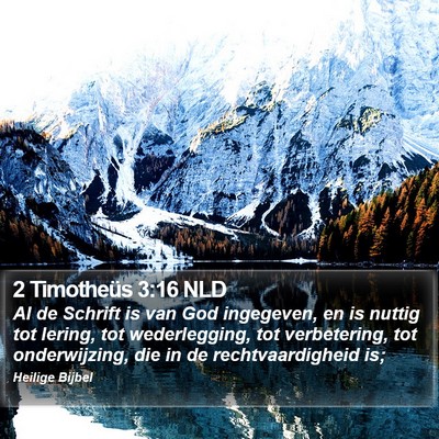 2 Timotheüs 3:16 NLD Bible Verse Image