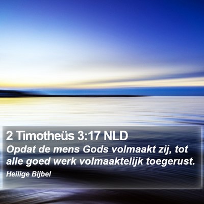 2 Timotheüs 3:17 NLD Bible Verse Image