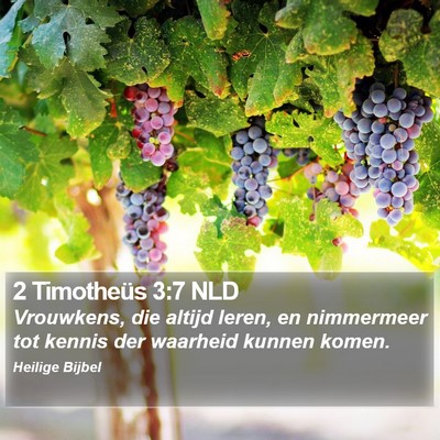 2 Timotheüs 3:7 NLD Bible Verse Image