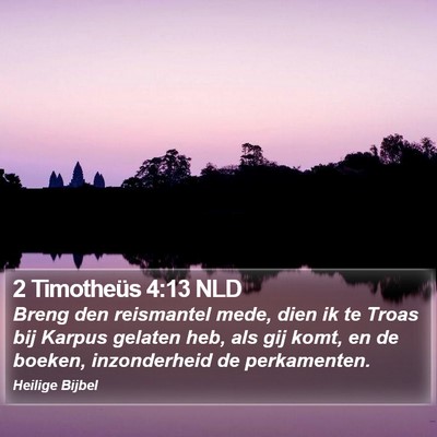 2 Timotheüs 4:13 NLD Bible Verse Image
