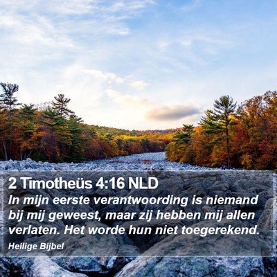 2 Timotheüs 4:16 NLD Bible Verse Image