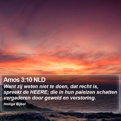 Amos 3:10 NLD Bible Verse Image