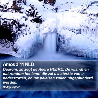 Amos 3:11 NLD Bible Verse Image