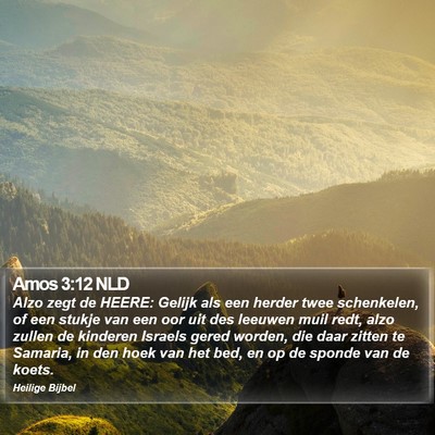 Amos 3:12 NLD Bible Verse Image