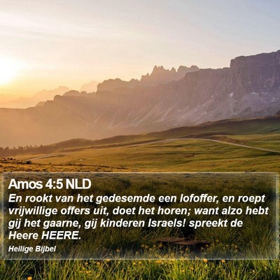 Amos 4:5 NLD Bible Verse Image