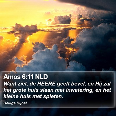Amos 6:11 NLD Bible Verse Image