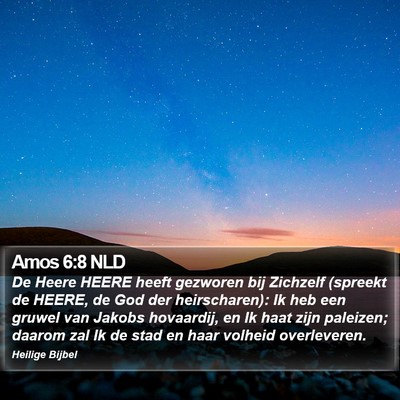 Amos 6:8 NLD Bible Verse Image