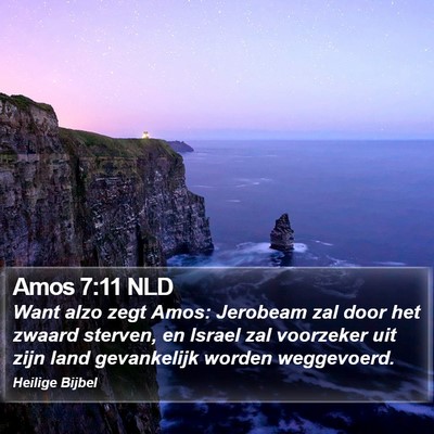 Amos 7:11 NLD Bible Verse Image