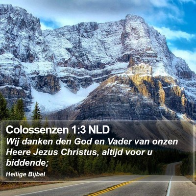 Colossenzen 1:3 NLD Bible Verse Image